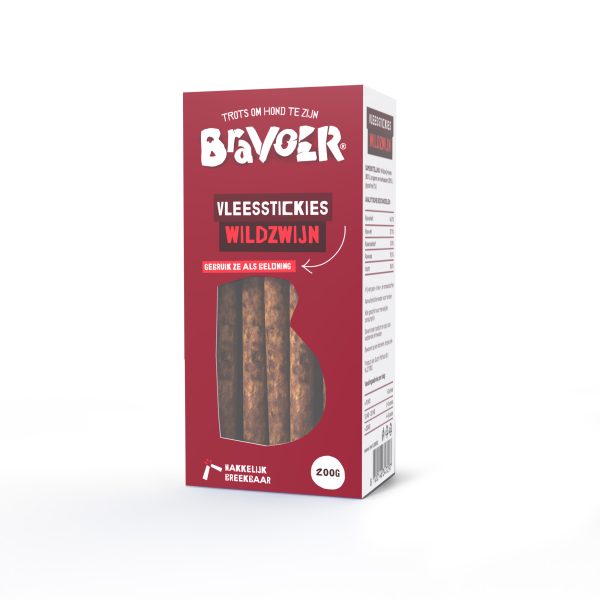 BRAVOER Vleesstickies Wildzwijn